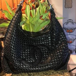 Woven Leather Chanel Handbag